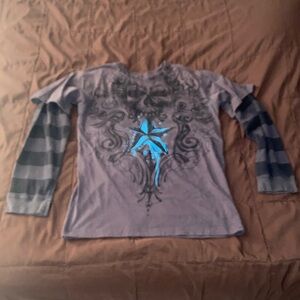 ❌SOLD❌ Hybrid Tees vintage layered look shirt